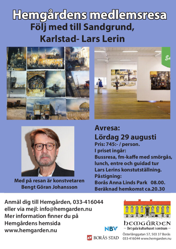 medlemsresa Sandgrund Lerin Konst Hemgården Borås